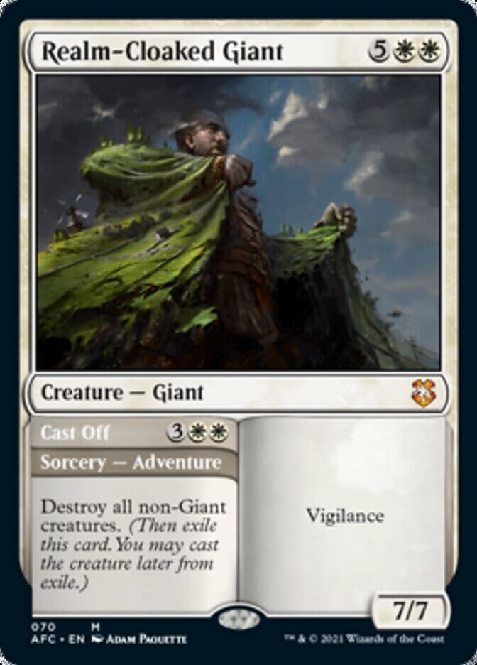 Realm-Cloaked Giant // Cast Off [Dungeons & Dragons: Adventures in the Forgotten Realms Commander] MTG Single Magic: The Gathering  | Multizone: Comics And Games