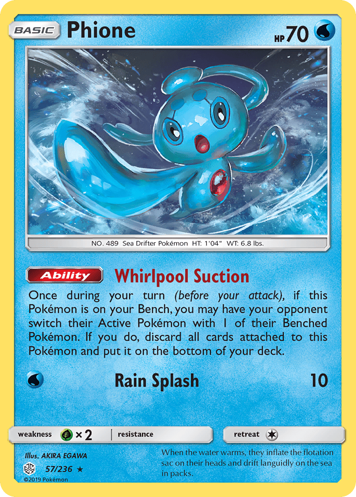 Phione (57/236) [Sun & Moon: Cosmic Eclipse] Pokemon Single Pokémon  | Multizone: Comics And Games