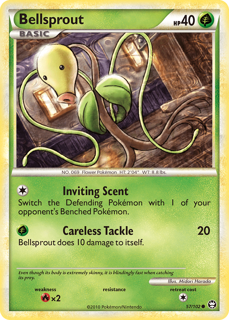 Bellsprout (57/102) [HeartGold & SoulSilver: Triumphant] Pokemon Single Pokémon  | Multizone: Comics And Games