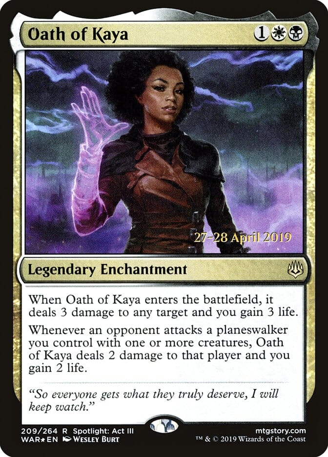 Oath of Kaya [War of the Spark Prerelease Promos] MTG Single Magic: The Gathering  | Multizone: Comics And Games