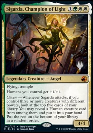 Sigarda, Champion of Light (Promo Pack) [Innistrad: Midnight Hunt Promos] MTG Single Magic: The Gathering  | Multizone: Comics And Games