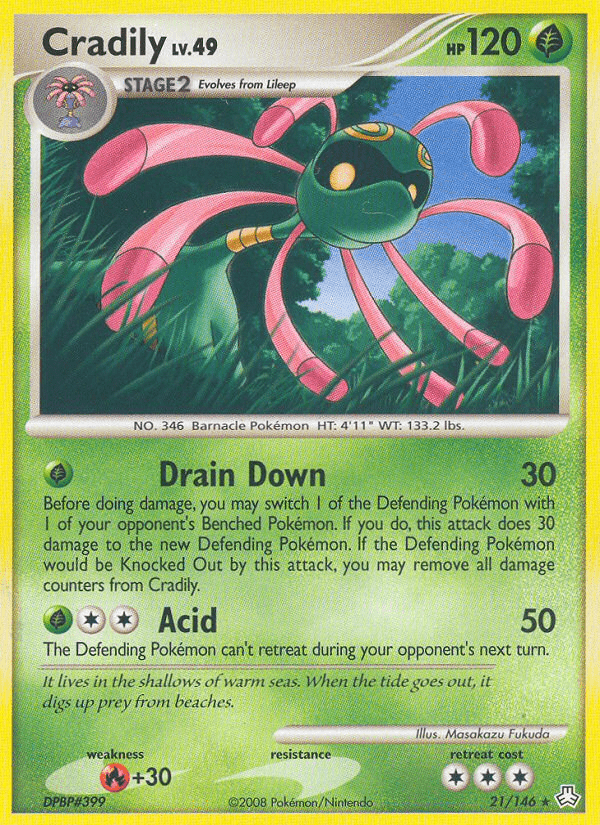 Cradily (21/146) [Diamond & Pearl: Legends Awakened] Pokemon Single Pokémon  | Multizone: Comics And Games
