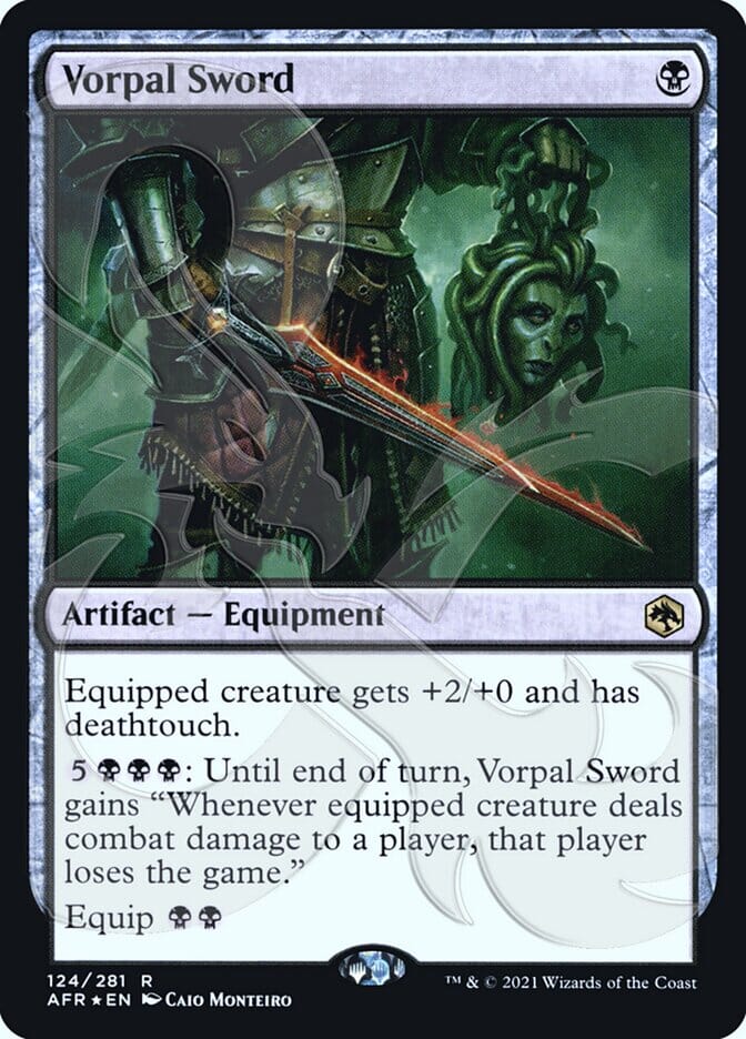 Vorpal Sword (Ampersand Promo) [Dungeons & Dragons: Adventures in the Forgotten Realms Promos] MTG Single Magic: The Gathering  | Multizone: Comics And Games