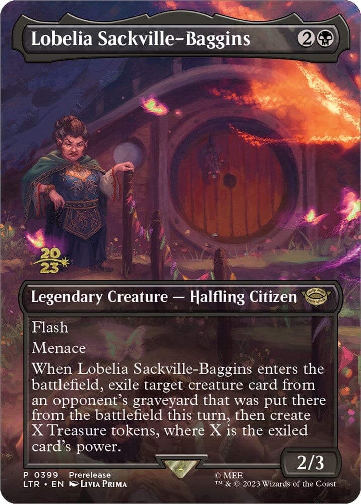 Lobelia Sackville-Baggins (399) [The Lord of the Rings: Tales of Middle-Earth Prerelease Promos] MTG Single Magic: The Gathering  | Multizone: Comics And Games