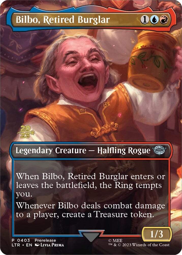 Bilbo, Retired Burglar [The Lord of the Rings: Tales of Middle-Earth Prerelease Promos] MTG Single Magic: The Gathering  | Multizone: Comics And Games