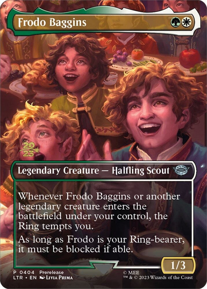 Frodo Baggins [The Lord of the Rings: Tales of Middle-Earth Prerelease Promos] MTG Single Magic: The Gathering  | Multizone: Comics And Games