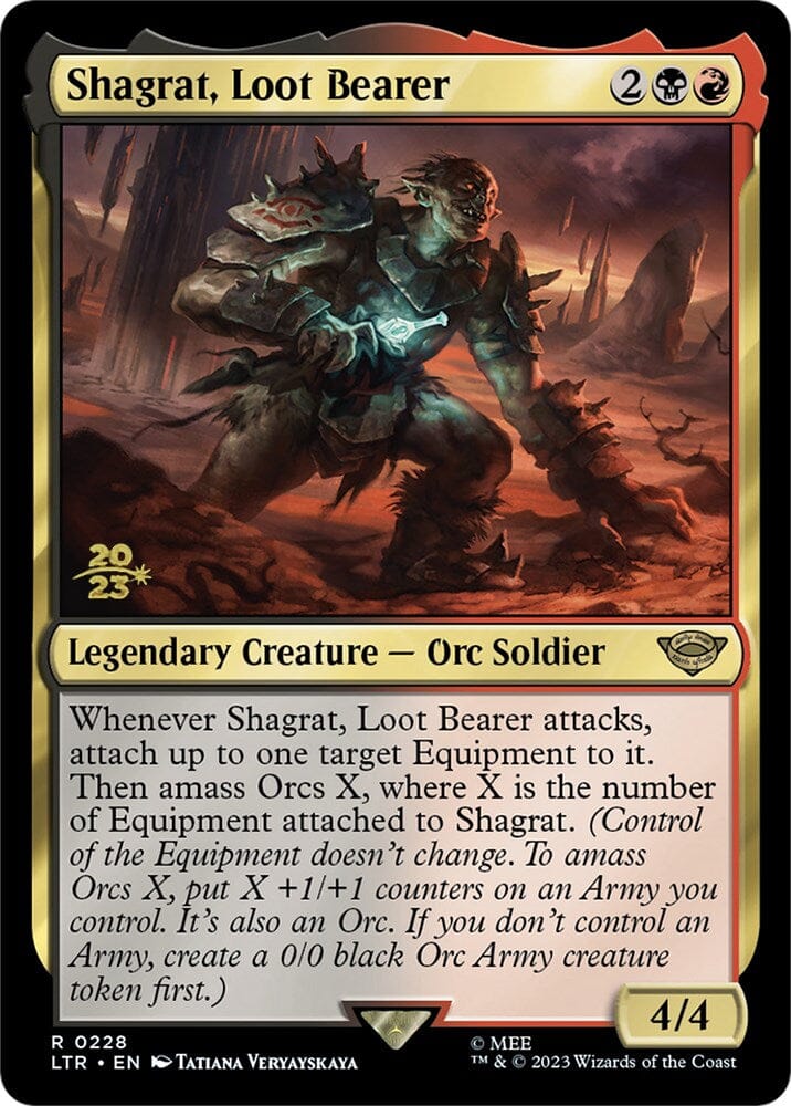 Shagrat, Loot Bearer [The Lord of the Rings: Tales of Middle-Earth Prerelease Promos] MTG Single Magic: The Gathering  | Multizone: Comics And Games