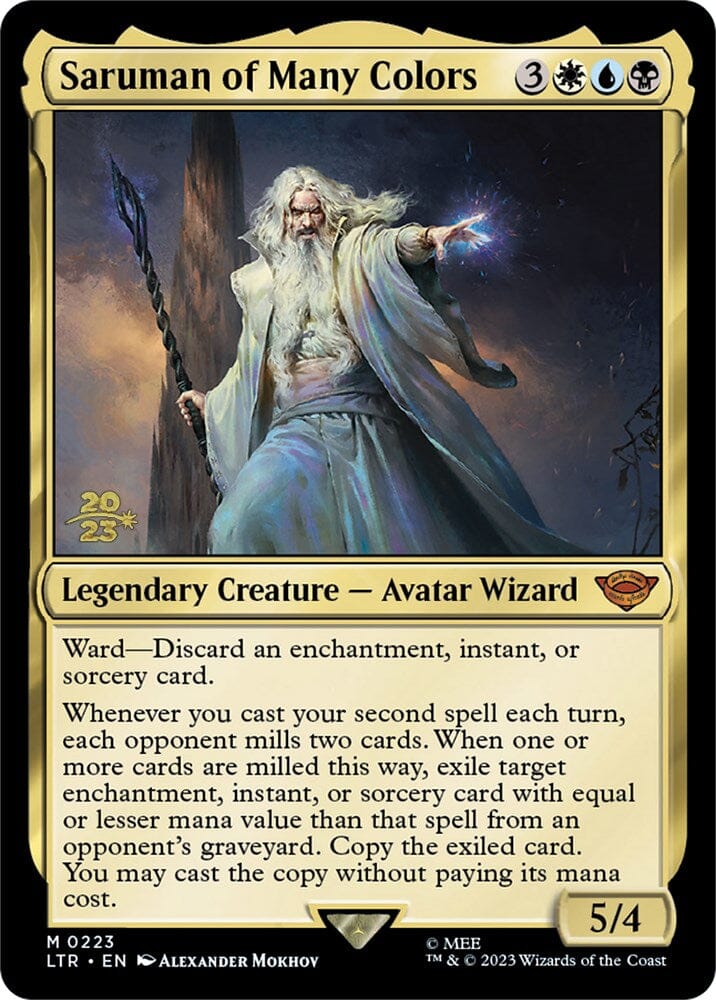 Saruman of Many Colors [The Lord of the Rings: Tales of Middle-Earth Prerelease Promos] MTG Single Magic: The Gathering  | Multizone: Comics And Games