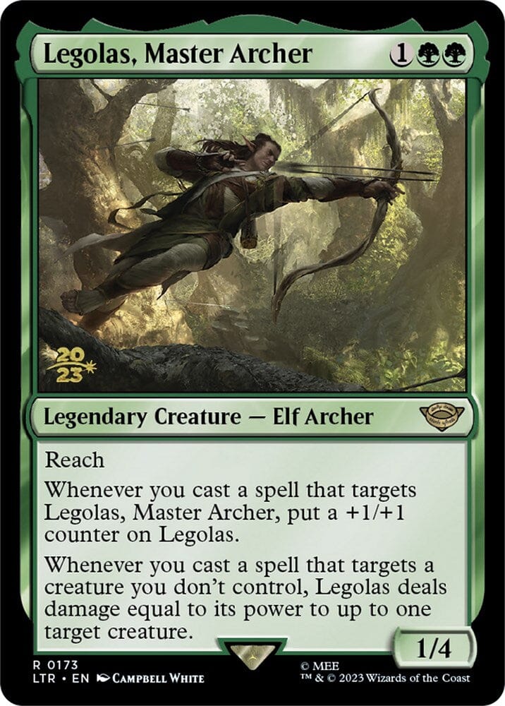 Legolas, Master Archer [The Lord of the Rings: Tales of Middle-Earth Prerelease Promos] MTG Single Magic: The Gathering  | Multizone: Comics And Games
