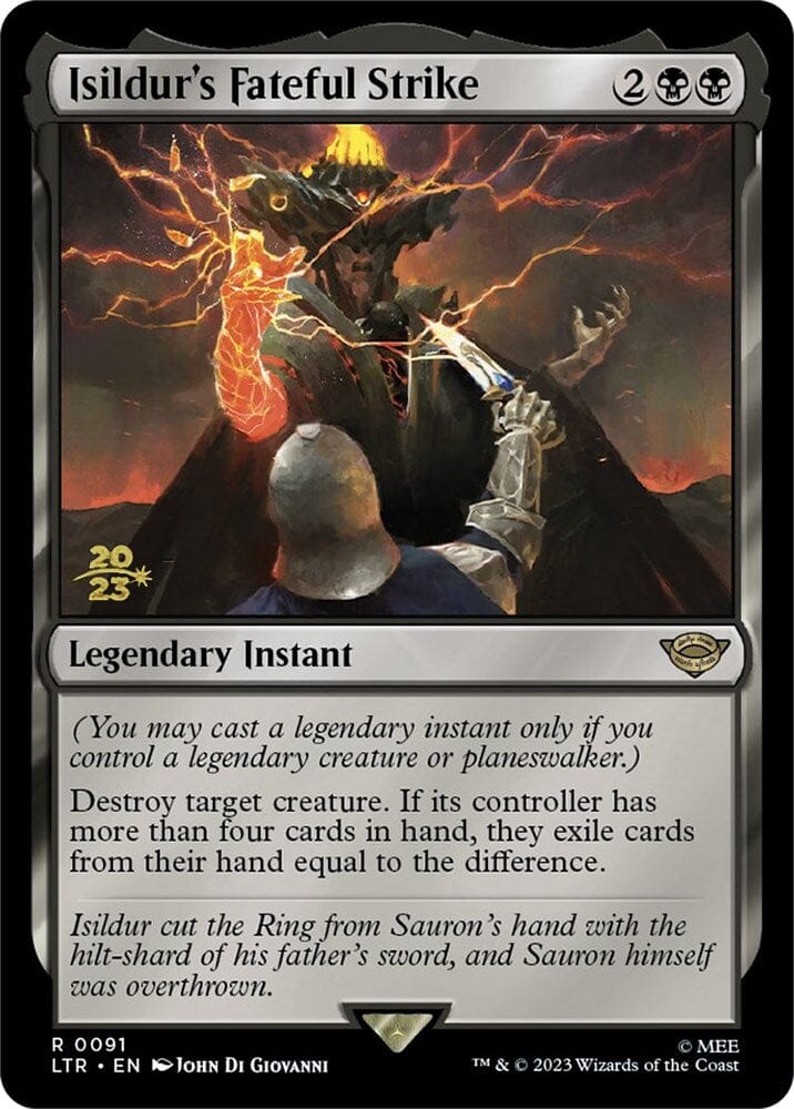 Isildur's Fateful Strike [The Lord of the Rings: Tales of Middle-Earth Prerelease Promos] MTG Single Magic: The Gathering  | Multizone: Comics And Games