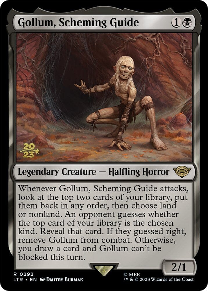 Gollum, Scheming Guide [The Lord of the Rings: Tales of Middle-Earth Prerelease Promos] MTG Single Magic: The Gathering  | Multizone: Comics And Games