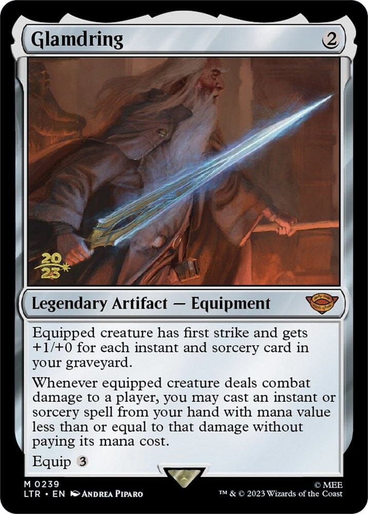 Glamdring [The Lord of the Rings: Tales of Middle-Earth Prerelease Promos] MTG Single Magic: The Gathering  | Multizone: Comics And Games
