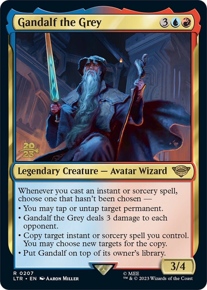 Gandalf the Grey [The Lord of the Rings: Tales of Middle-Earth Prerelease Promos] MTG Single Magic: The Gathering  | Multizone: Comics And Games