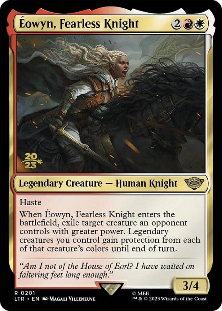 Eowyn, Fearless Knight [The Lord of the Rings: Tales of Middle-Earth Prerelease Promos] MTG Single Magic: The Gathering  | Multizone: Comics And Games
