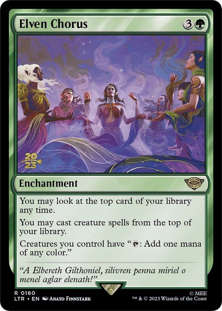 Elven Chorus [The Lord of the Rings: Tales of Middle-Earth Prerelease Promos] MTG Single Magic: The Gathering  | Multizone: Comics And Games