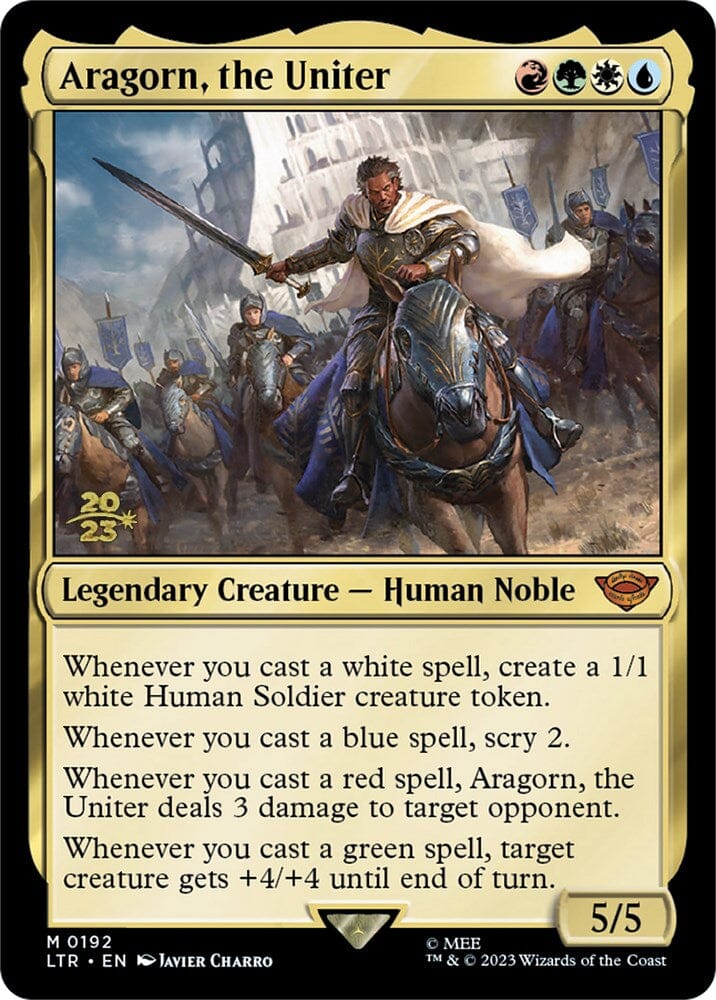 Aragorn, the Uniter [The Lord of the Rings: Tales of Middle-Earth Prerelease Promos] MTG Single Magic: The Gathering  | Multizone: Comics And Games