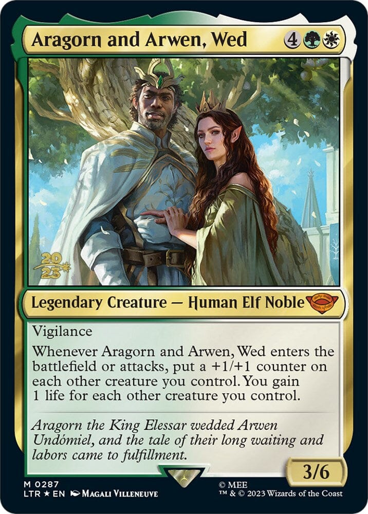 Aragorn and Arwen, Wed [The Lord of the Rings: Tales of Middle-Earth Prerelease Promos] MTG Single Magic: The Gathering  | Multizone: Comics And Games