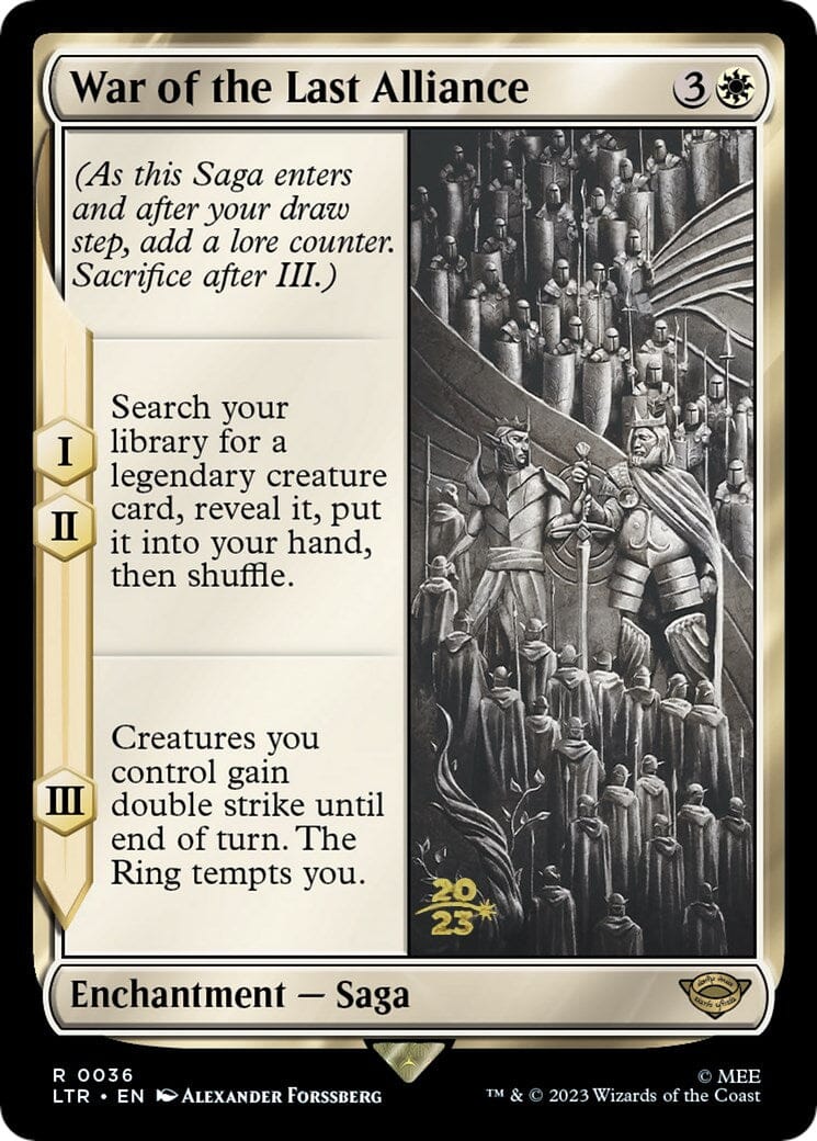 War of the Last Alliance [The Lord of the Rings: Tales of Middle-Earth Prerelease Promos] MTG Single Magic: The Gathering  | Multizone: Comics And Games