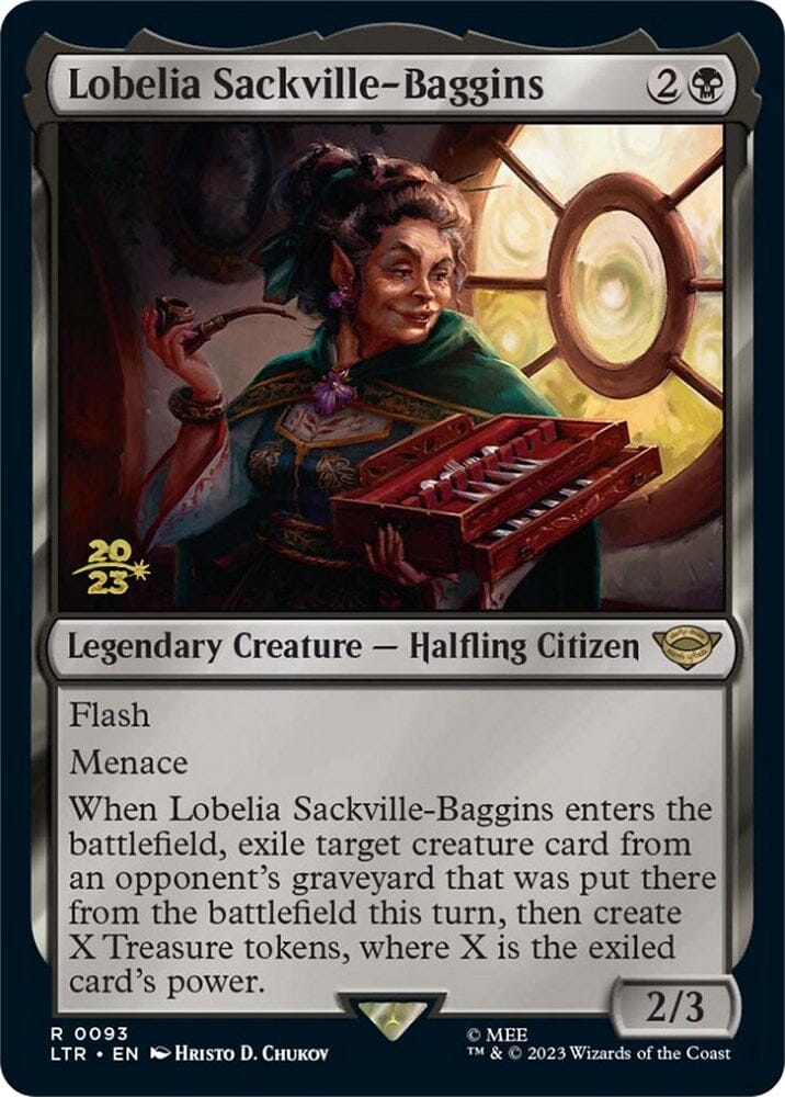 Lobelia Sackville-Baggins [The Lord of the Rings: Tales of Middle-Earth Prerelease Promos] MTG Single Magic: The Gathering  | Multizone: Comics And Games