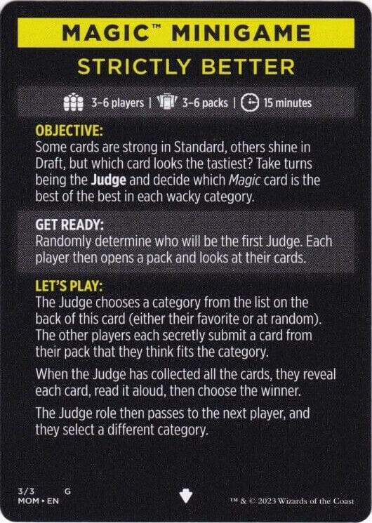 Strictly Better (Magic Minigame) [March of the Machine Minigame] MTG Single Magic: The Gathering  | Multizone: Comics And Games