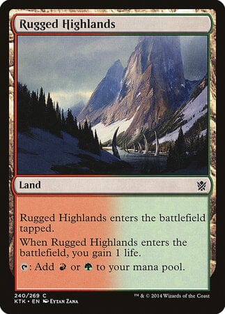 Rugged Highlands [Khans of Tarkir] MTG Single Magic: The Gathering  | Multizone: Comics And Games