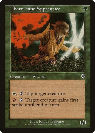 Thornscape Apprentice [Invasion] MTG Single Magic: The Gathering  | Multizone: Comics And Games