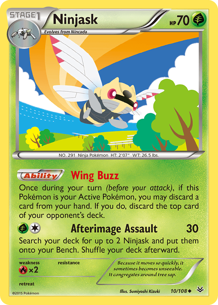 Ninjask (10/108) [XY: Roaring Skies] Pokemon Single Pokémon  | Multizone: Comics And Games