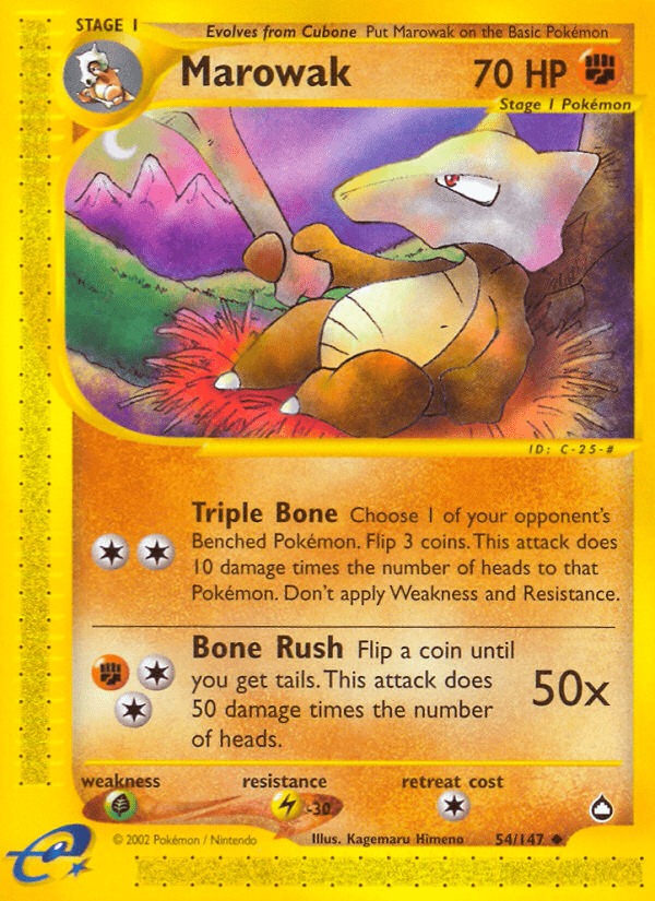 Marowak (54/147) [Aquapolis] Pokemon Single Pokémon  | Multizone: Comics And Games