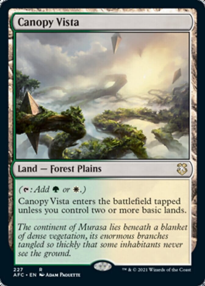 Canopy Vista [Dungeons & Dragons: Adventures in the Forgotten Realms Commander] MTG Single Magic: The Gathering  | Multizone: Comics And Games