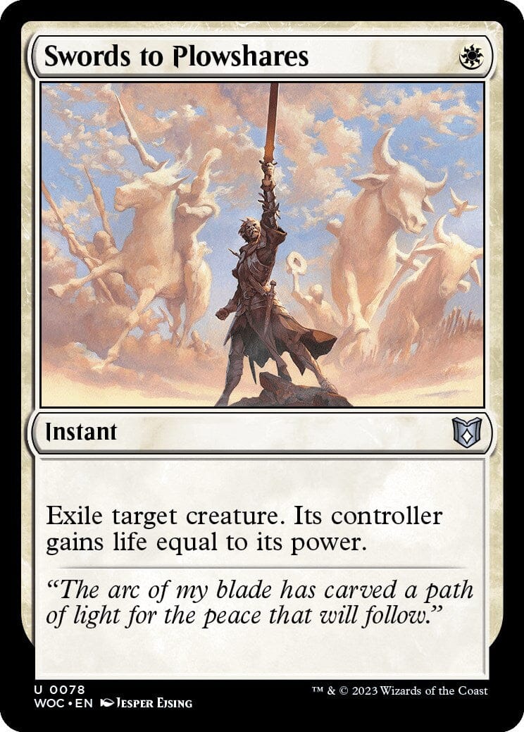 Swords to Plowshares [Wilds of Eldraine Commander] MTG Single Magic: The Gathering  | Multizone: Comics And Games