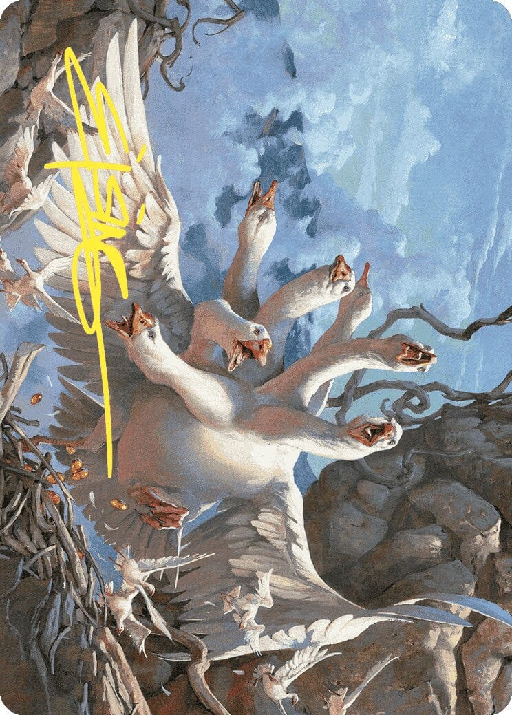 The Goose Mother Art Card (Gold-Stamped Signature) [Wilds of Eldraine Art Series] MTG Single Magic: The Gathering  | Multizone: Comics And Games