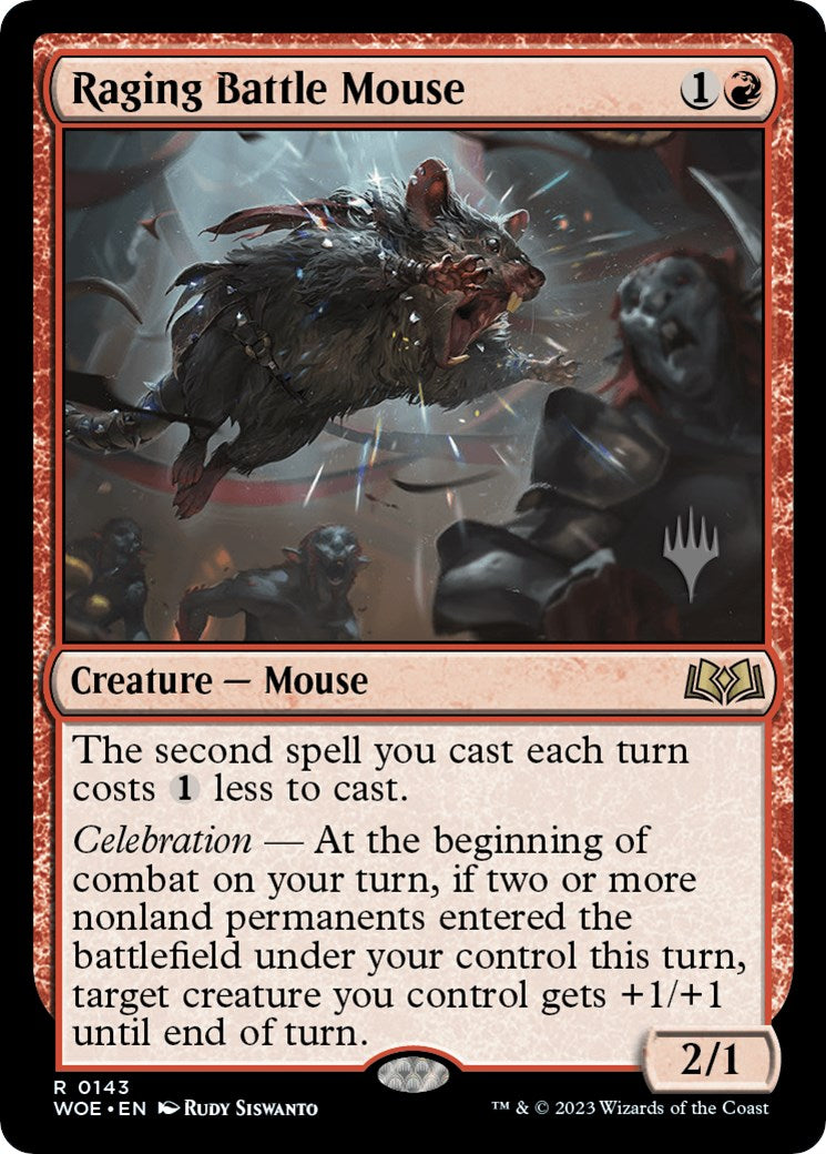Raging Battle Mouse (Promo Pack) [Wilds of Eldraine Promos] | Multizone: Comics And Games