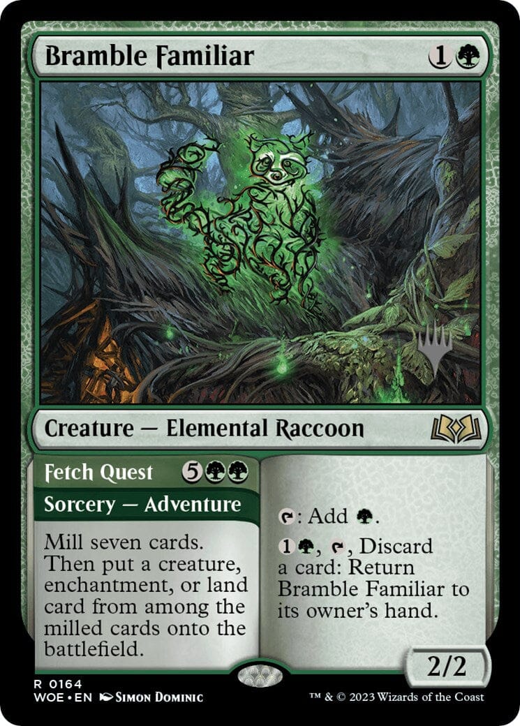 Bramble Familiar // Fetch Quest (Promo Pack) [Wilds of Eldraine Promos] | Multizone: Comics And Games