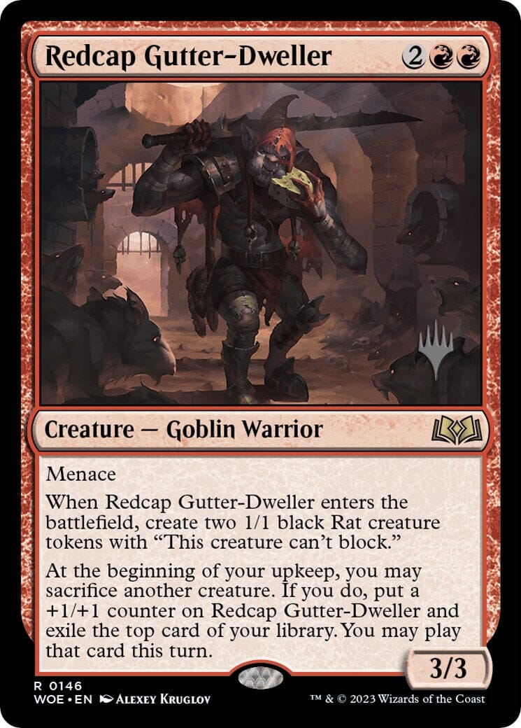 Redcap Gutter-Dweller (Promo Pack) [Wilds of Eldraine Promos] MTG Single Magic: The Gathering  | Multizone: Comics And Games