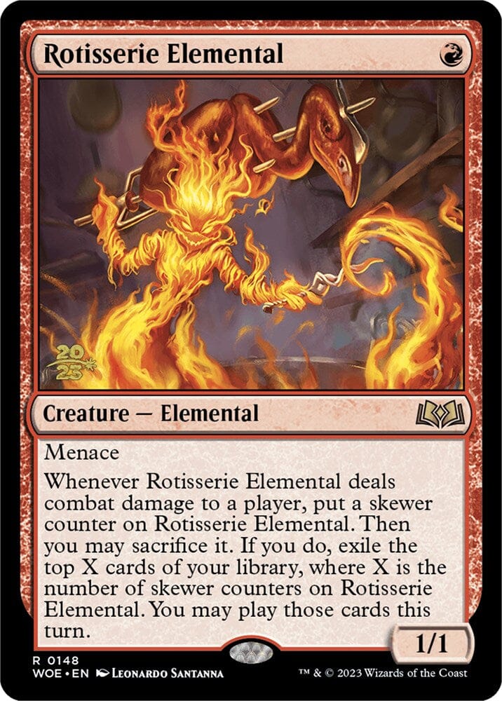 Rotisserie Elemental [Wilds of Eldraine Prerelease Promos] MTG Single Magic: The Gathering  | Multizone: Comics And Games