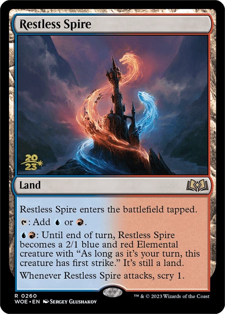 Restless Spire [Wilds of Eldraine Prerelease Promos] MTG Single Magic: The Gathering  | Multizone: Comics And Games