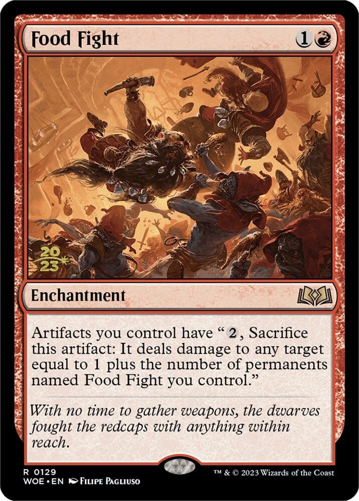 Food Fight [Wilds of Eldraine Prerelease Promos] MTG Single Magic: The Gathering  | Multizone: Comics And Games