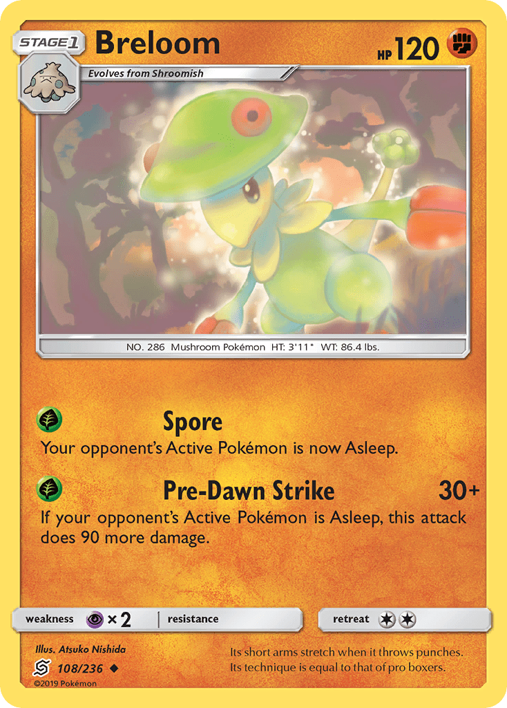 Breloom (108/236) [Sun & Moon: Unified Minds] Pokemon Single Pokémon  | Multizone: Comics And Games