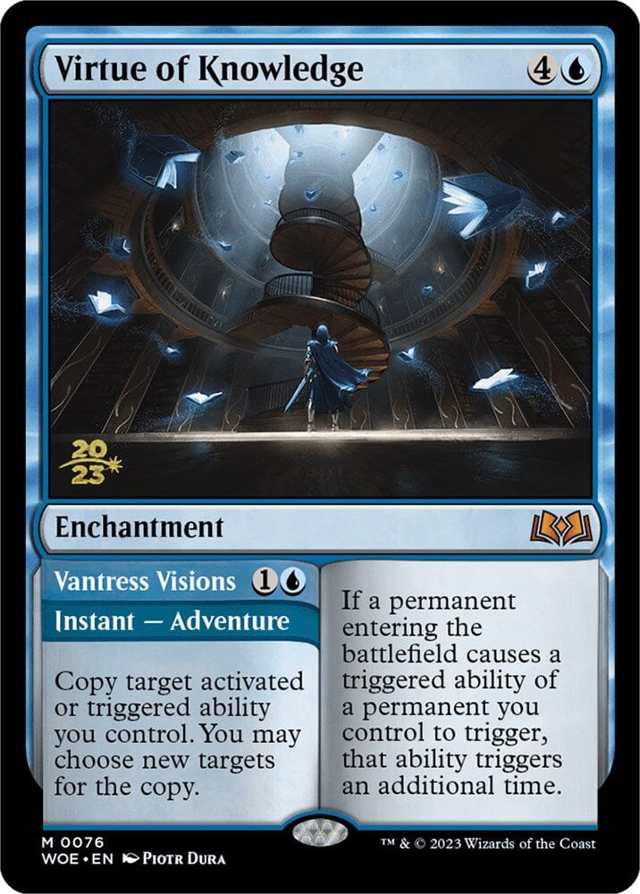 Virtue of Knowledge // Vantress Visions [Wilds of Eldraine Prerelease Promos] MTG Single Magic: The Gathering  | Multizone: Comics And Games