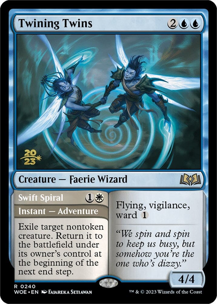 Twining Twins // Swift Spiral [Wilds of Eldraine Prerelease Promos] MTG Single Magic: The Gathering  | Multizone: Comics And Games