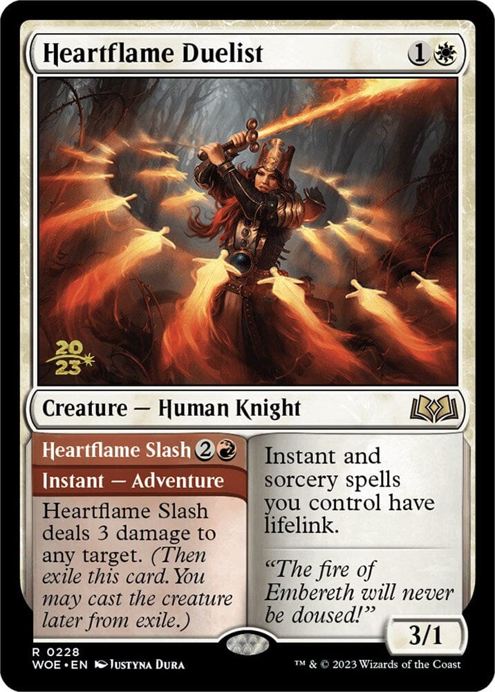 Heartflame Duelist // Heartflame Slash [Wilds of Eldraine Prerelease Promos] MTG Single Magic: The Gathering  | Multizone: Comics And Games