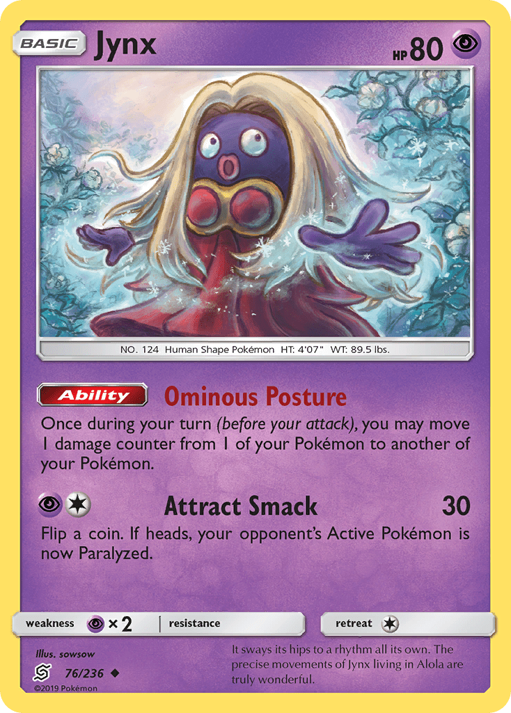 Jynx (76/236) [Sun & Moon: Unified Minds] Pokemon Single Pokémon  | Multizone: Comics And Games