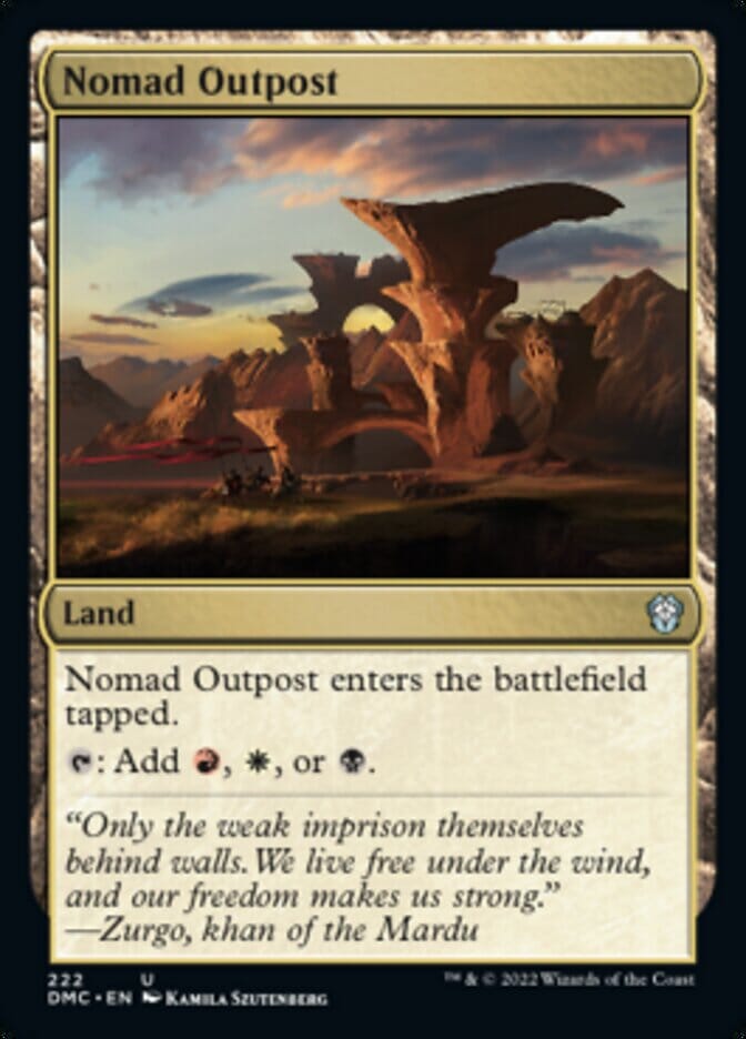 Nomad Outpost [Dominaria United Commander] MTG Single Magic: The Gathering  | Multizone: Comics And Games