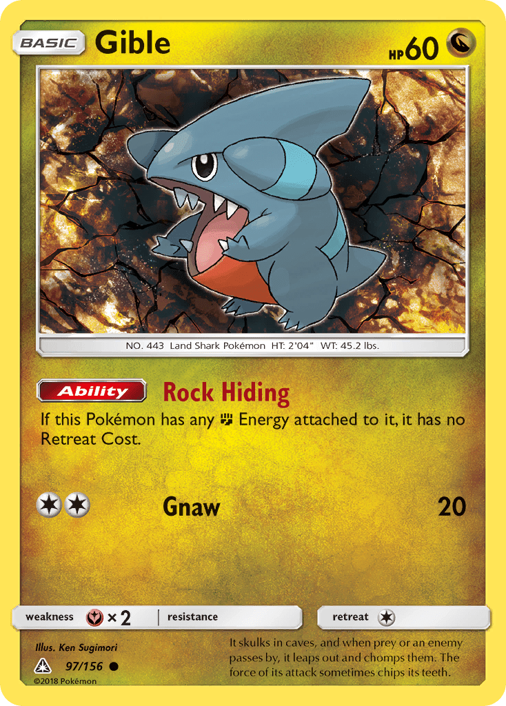 Gible (97/156) [Sun & Moon: Ultra Prism] Pokemon Single Pokémon  | Multizone: Comics And Games