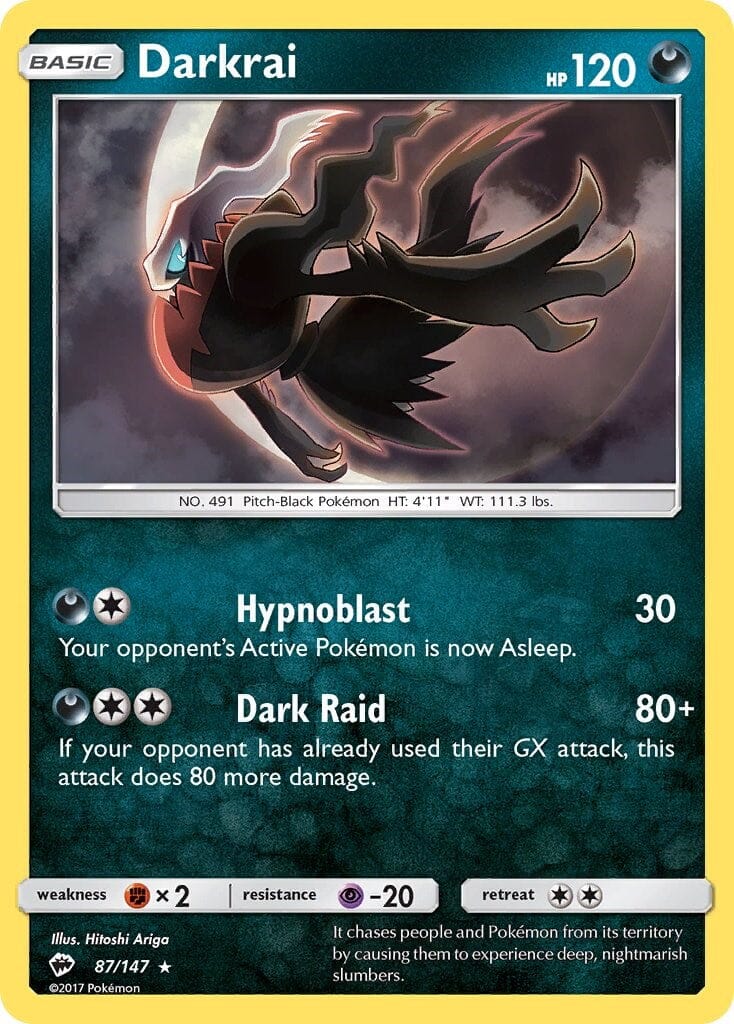 Darkrai (87/147) [Sun & Moon: Burning Shadows] Pokemon Single Pokémon  | Multizone: Comics And Games