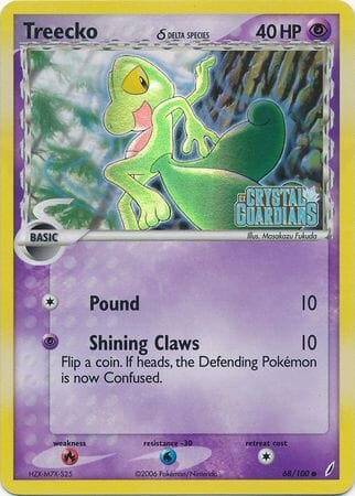 Treecko (68/100) (Delta Species) (Stamped) [EX: Crystal Guardians] Pokemon Single Pokémon  | Multizone: Comics And Games