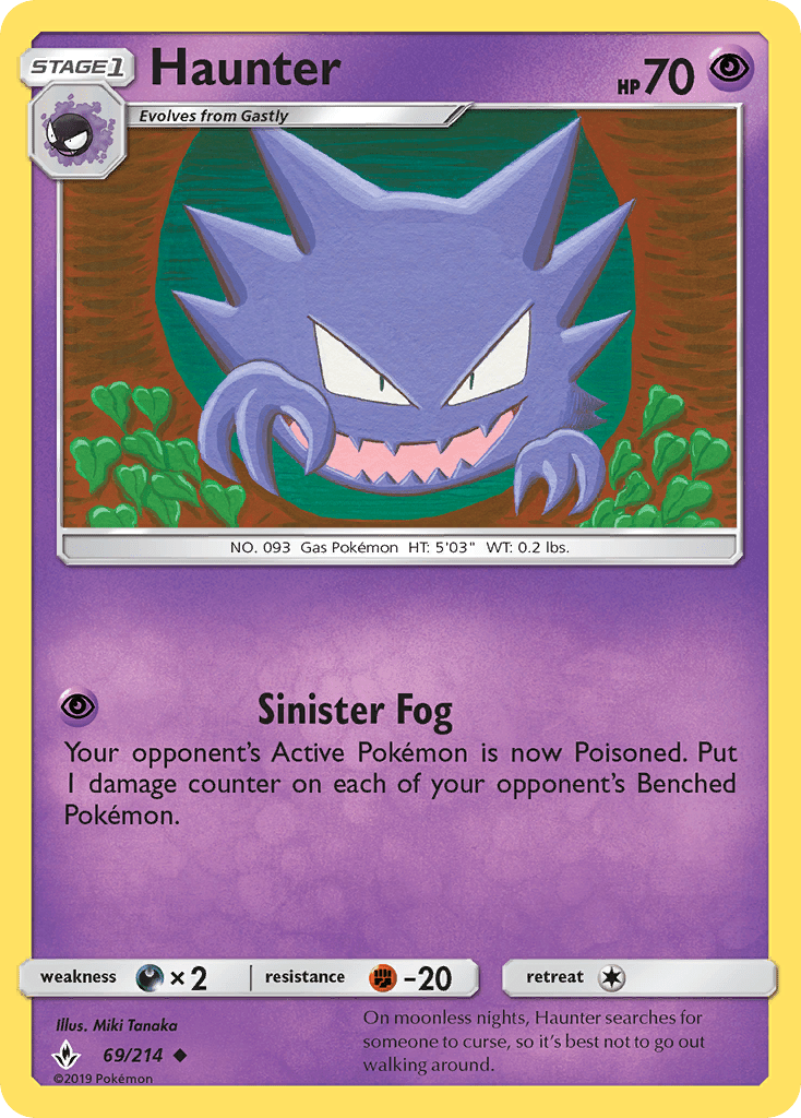 Haunter (69/214) [Sun & Moon: Unbroken Bonds] Pokemon Single Pokémon  | Multizone: Comics And Games