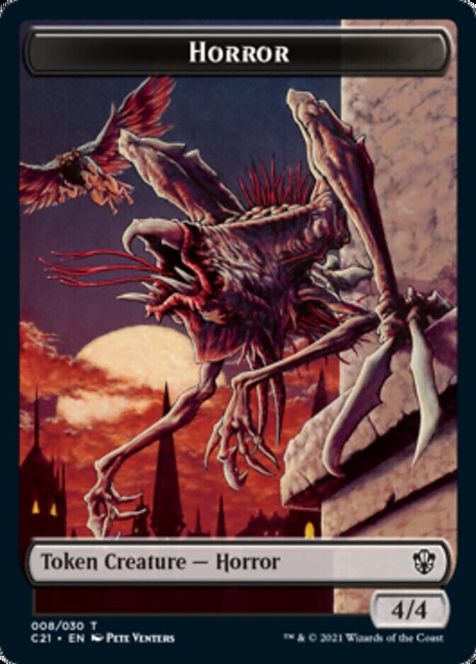 Zombie // Horror Token [Commander 2021 Tokens] MTG Single Magic: The Gathering  | Multizone: Comics And Games