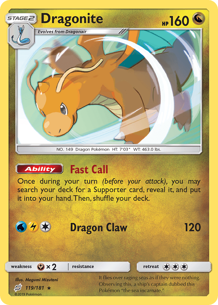 Dragonite (119/181) [Sun & Moon: Team Up] Pokemon Single Pokémon  | Multizone: Comics And Games