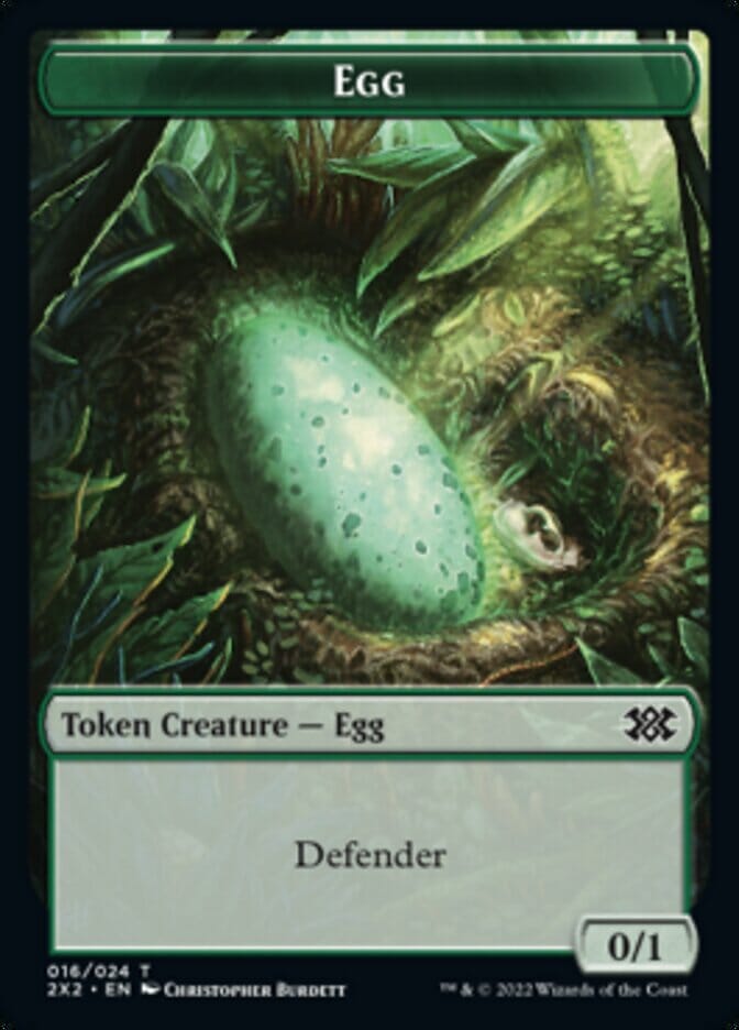 Egg // Phyrexian Golem Double-sided Token [Double Masters 2022 Tokens] MTG Single Magic: The Gathering  | Multizone: Comics And Games